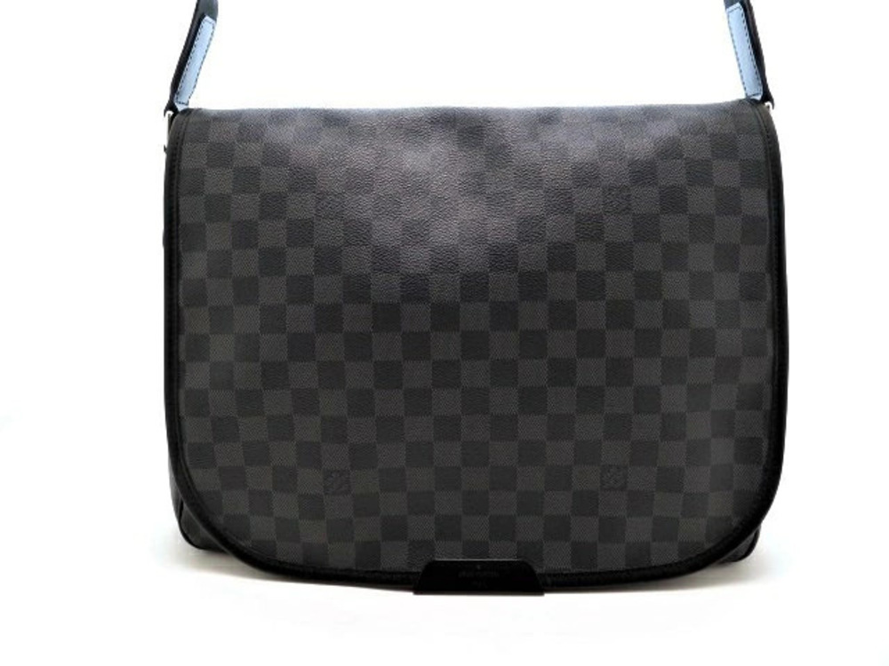 LOUIS VUITTON Daniel Shoulder Bag Damier Graphite Black